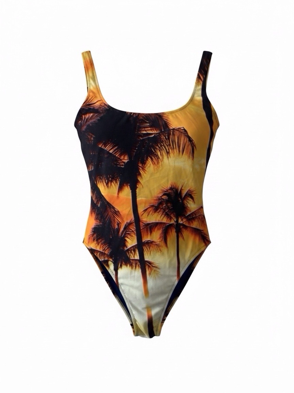 Aerie Sunset Palm Tree Cheekiest One Piece Swimsuit NWT XS